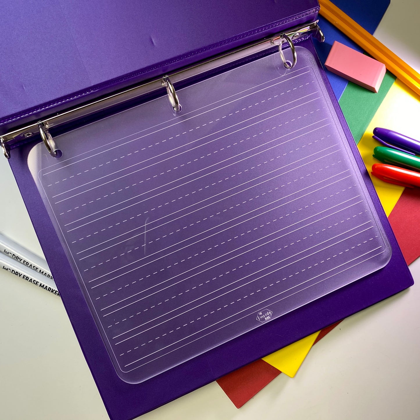 Blank Lined Dry Erase Board