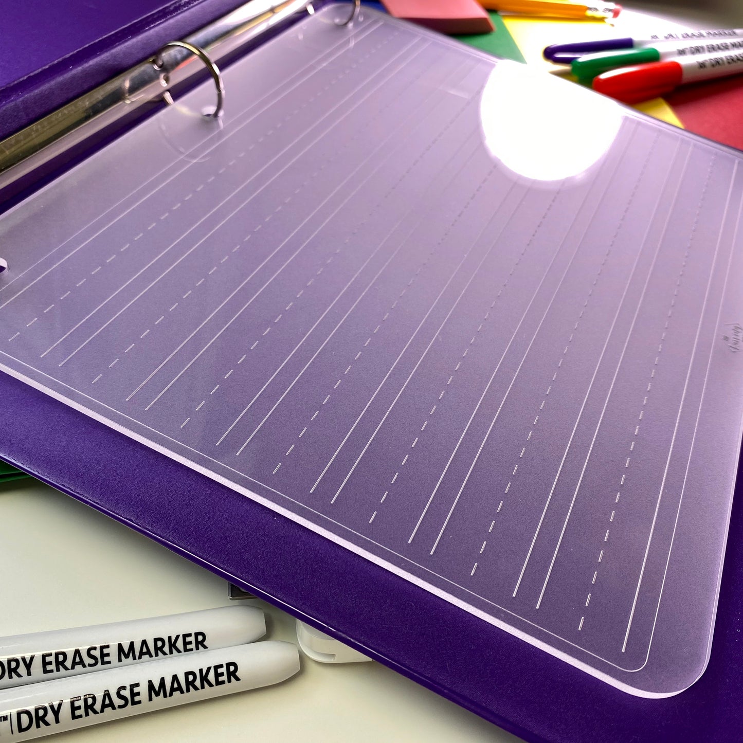 Blank Lined Dry Erase Board