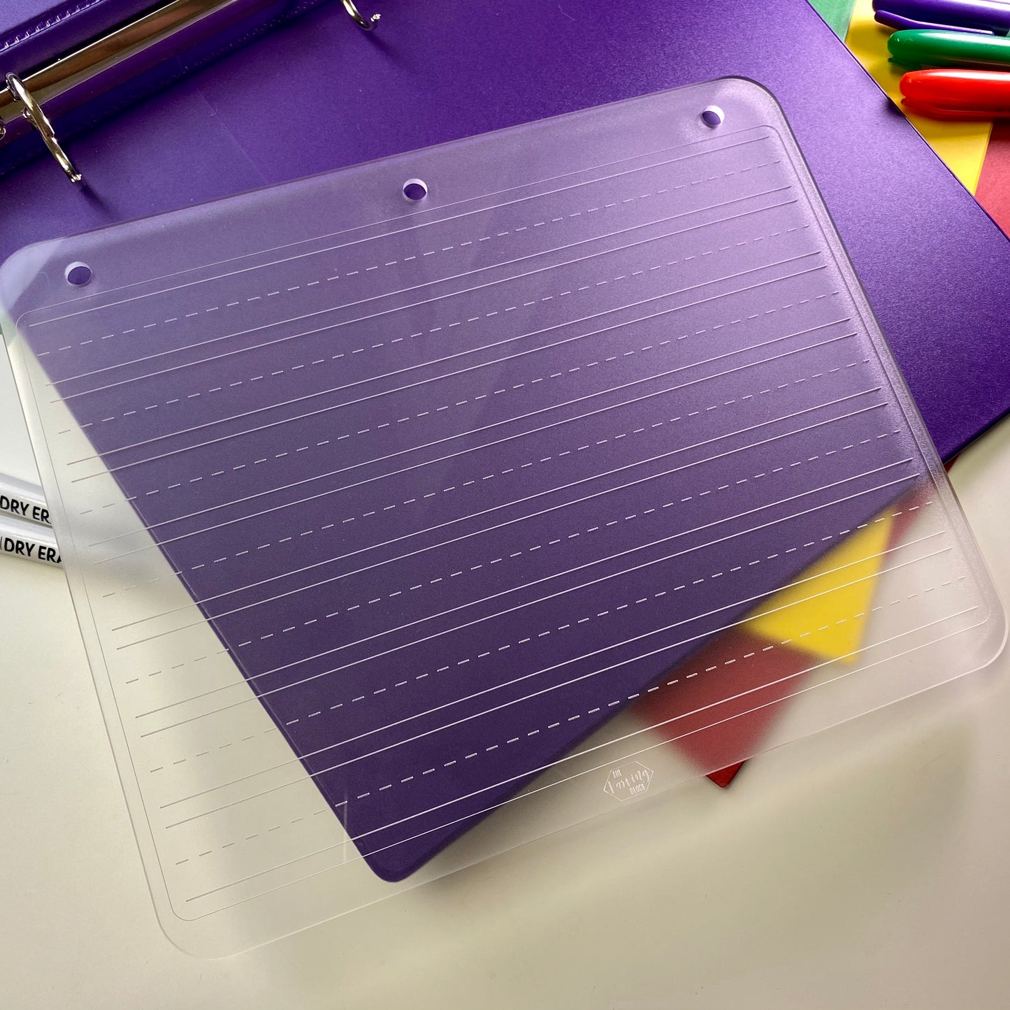 Blank Lined Dry Erase Board