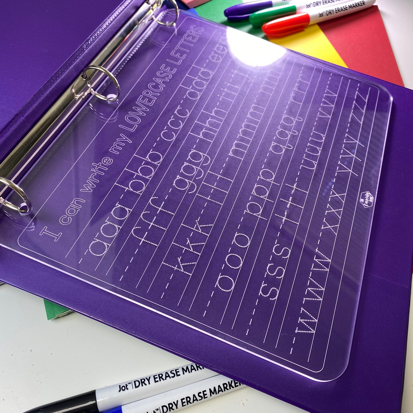 Lowercase Letters Dry Erase Board