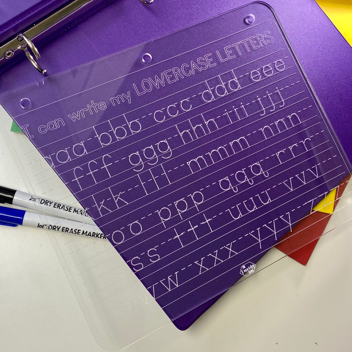 Lowercase Letters Dry Erase Board