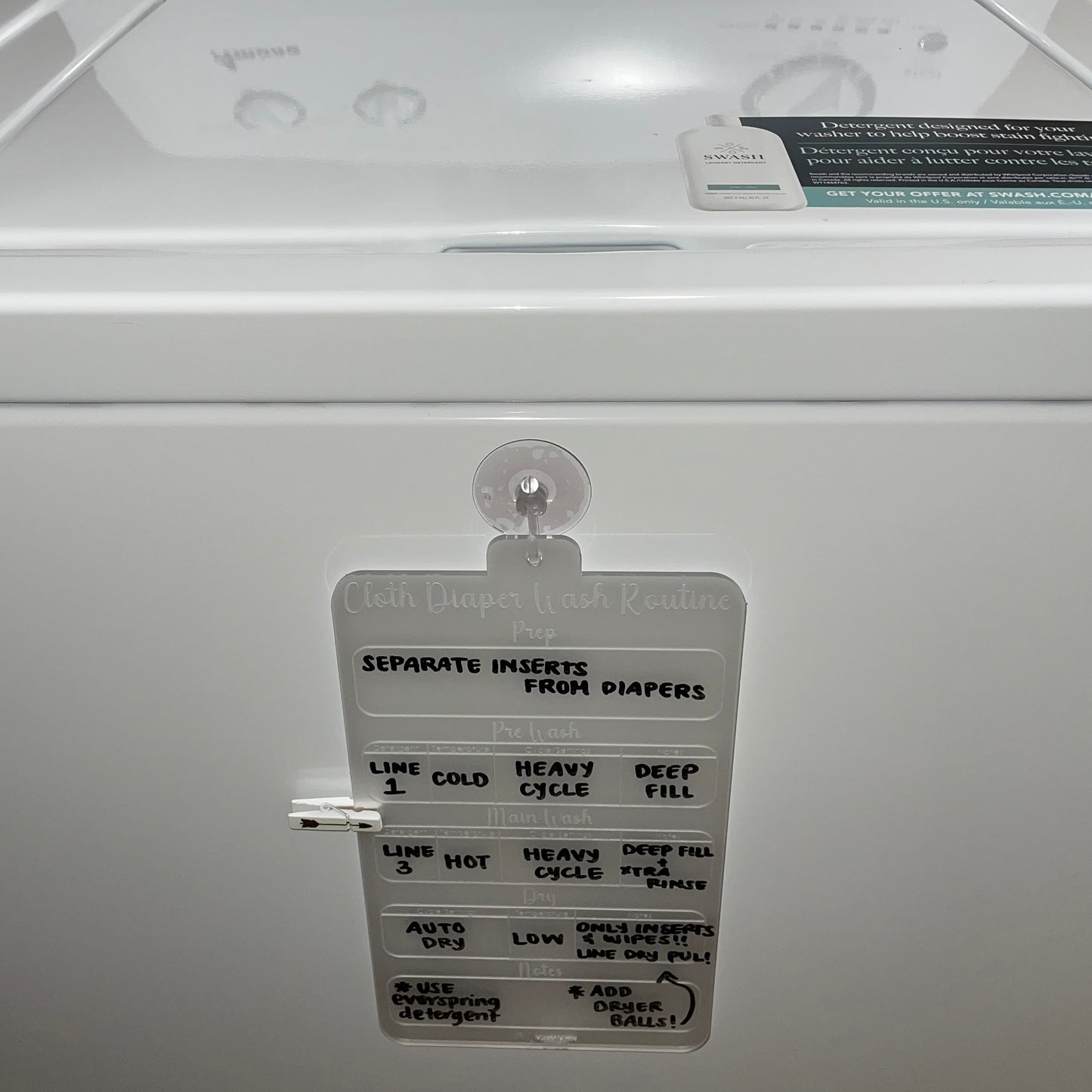 Cloth Diaper Wash Routine Sign