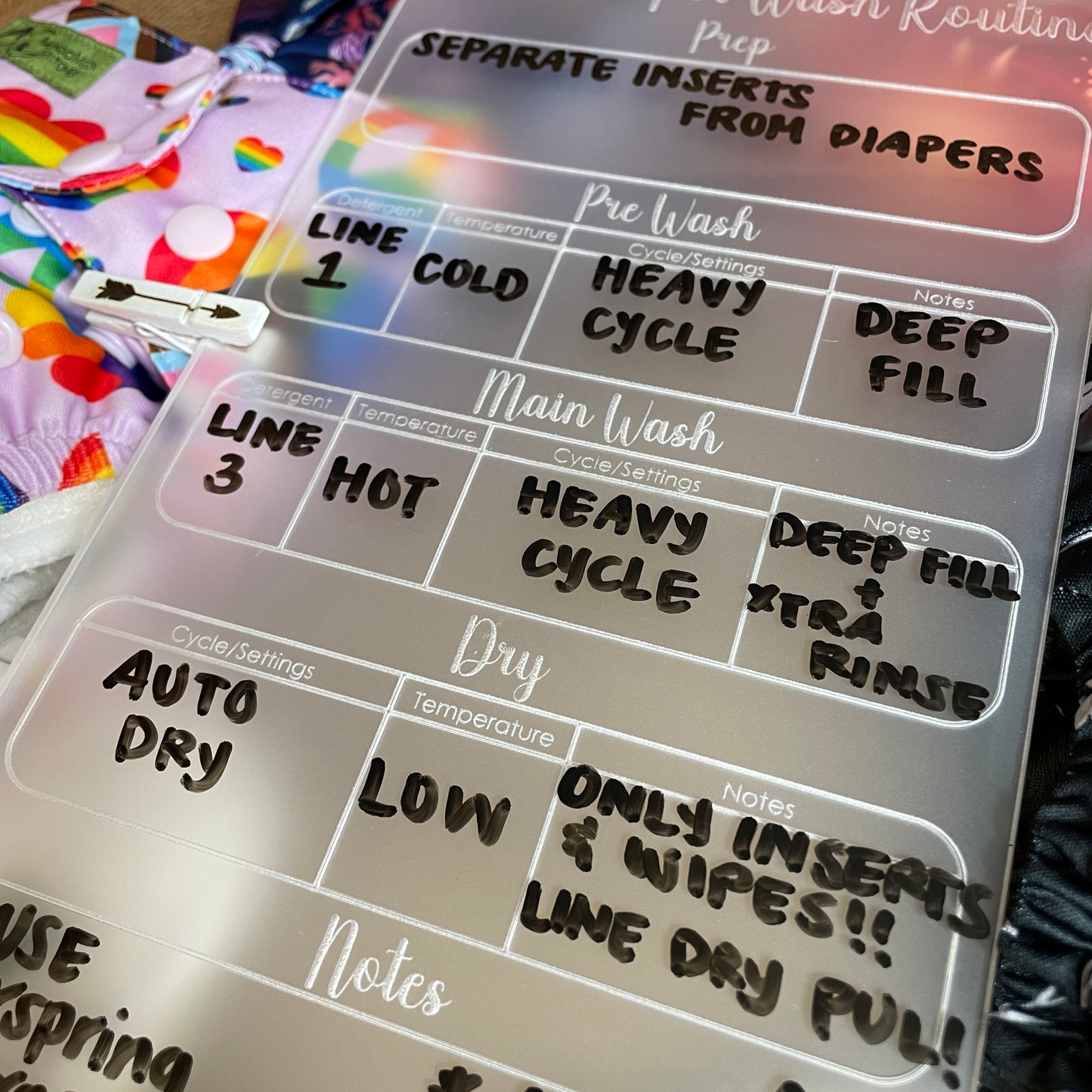 Cloth Diaper Wash Routine Sign