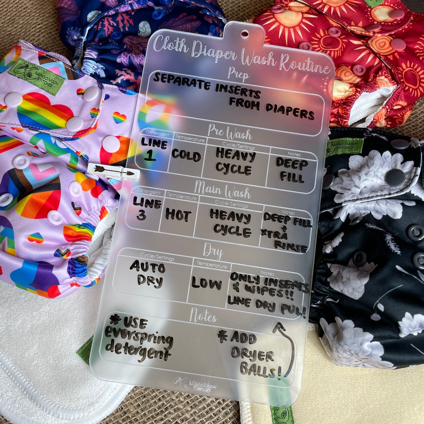 Cloth Diaper Wash Routine Sign