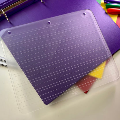 Blank Lined Dry Erase Board