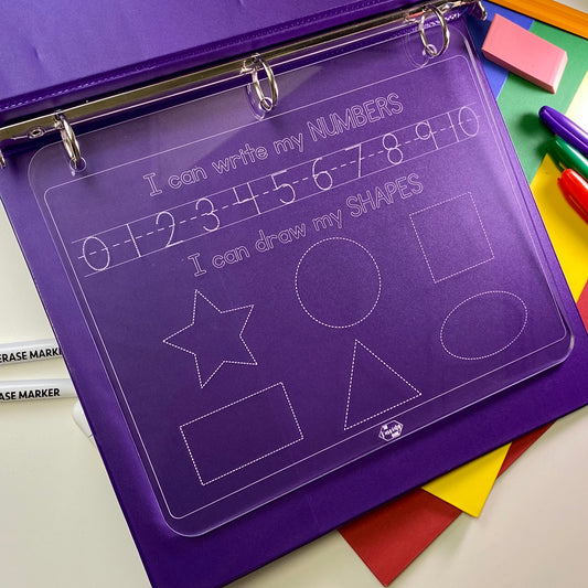 Numbers & Shapes Dry Erase Board